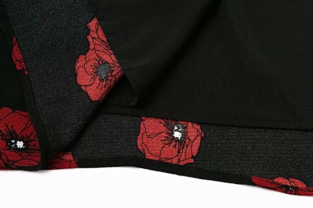 Миди черный anemone палантин с принтом платье пышное летнее платье vestidos модные пуговицы и галстук спереди платья