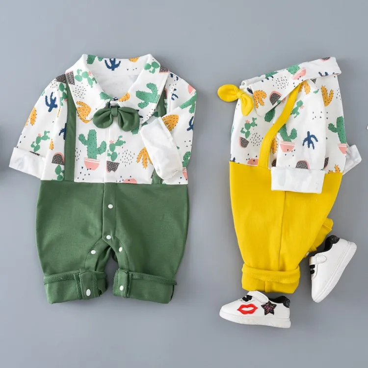 ACE любовь Одежда для малышей из одного предмета новорожденных детские комбинезоны сезон: весна–лето кактус