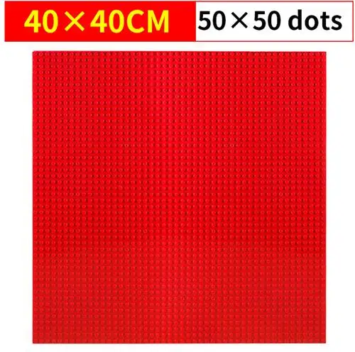 Red 50*50 точек маленький кирпич DIY строительные блоки большая Базовая пластина 40*40 см маленькие кирпичи опорная плита строительные игрушки для детей опорная плита - Цвет: Red