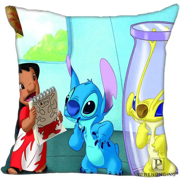 Square Pillowcases Заказная декоративная наволочка "Лило и Стич" квадратная Наволочка на молнии 35X35,40x40,45x45 см(одна сторона) 180527-21-17 - Цвет: Square Pillowcases