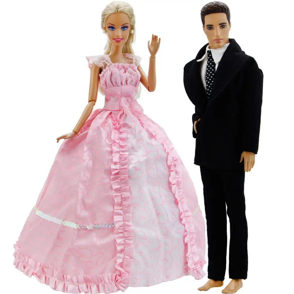 2 шт. модное милое платье Вечерние романтическое кольцо розовое + черный блейзер