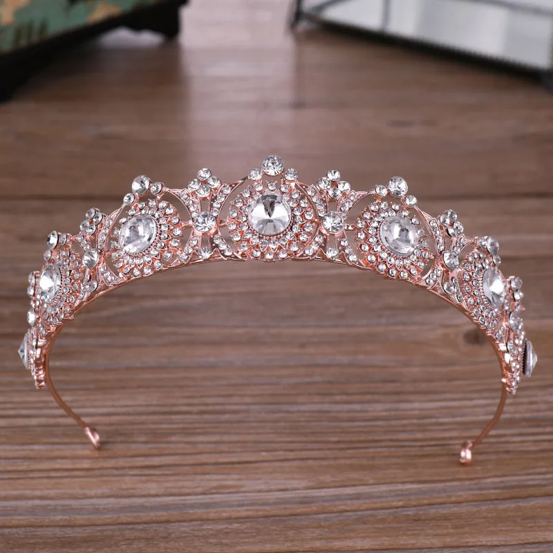 Роскошная Металлическая корона серебряного цвета тиары свадебные