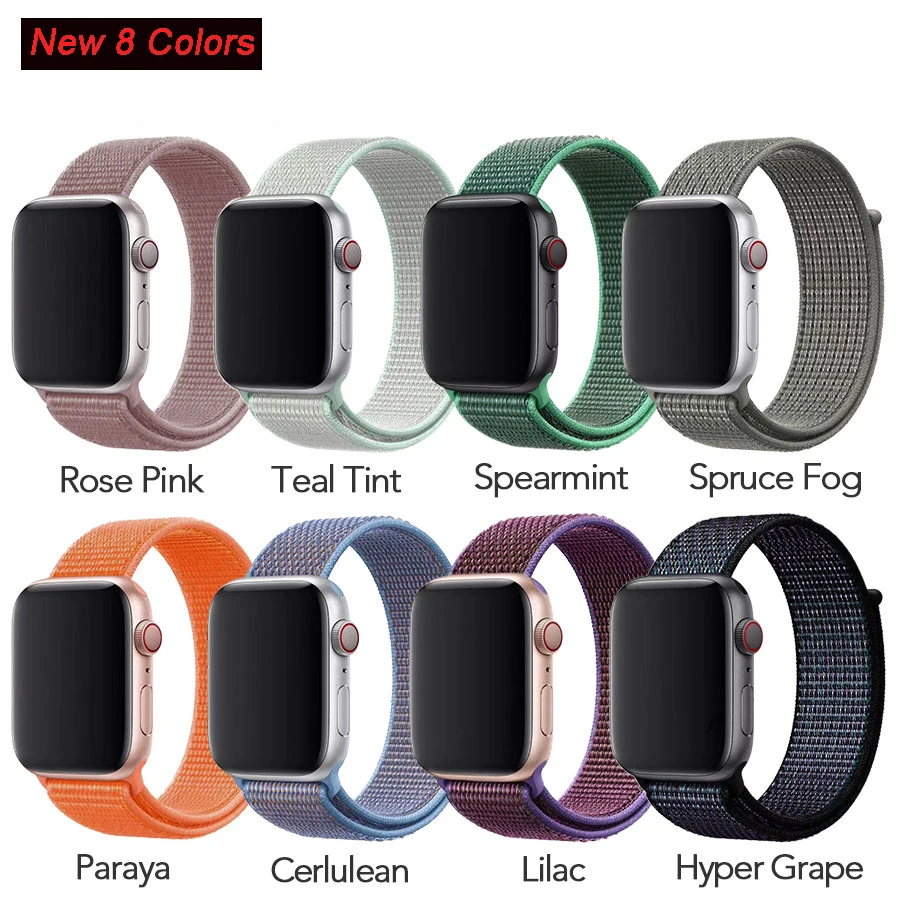 Спортивный тканый нейлоновый ремешок для Apple Watch 42 мм 38 наручный браслет 40 44 iWatch