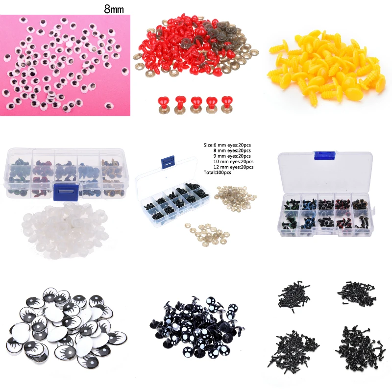 Глаза пластиковые безопасные для Мишки Тедди 5 12 мм 100 шт.|Куклы| |