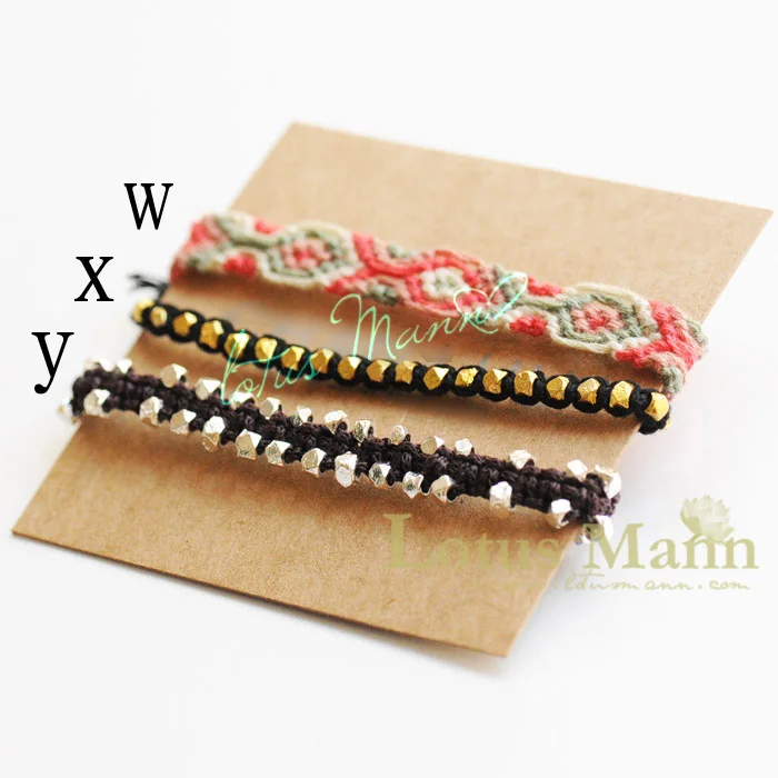 

Lotusmann 3 cotton bracelet single-circle set all-match lotusmann