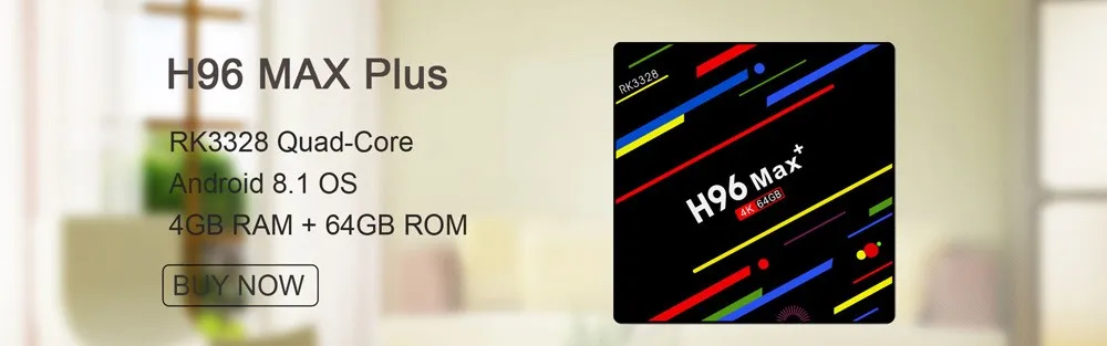 ТВ-приставка H96 MAX H2 4 ГБ ОЗУ 32 ГБ ПЗУ на Android 7.1 от RUIJIE, Смарт ТВ с четырехъядерным процессором RK3328 и разрешением 4K, медиаплеер HDR10 с кодеком VP9, Wi-Fi, USB 3.0 и Bluetooth 4.0