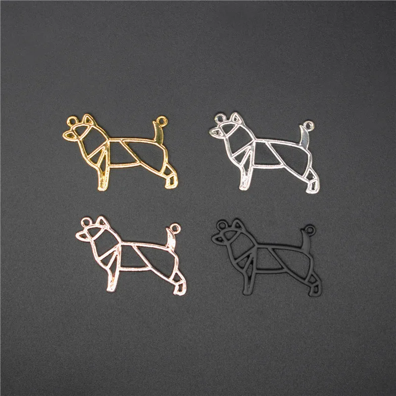 

4 Colors Origami Chihuahua Pendants Chihuahua Charm Pendant Jewellery