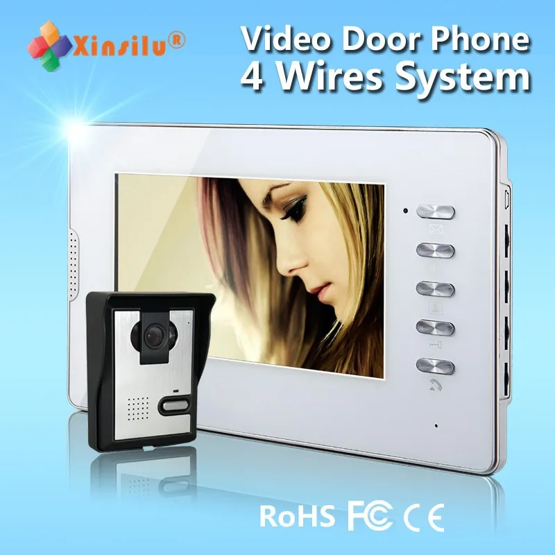 

Home Security Video Door Phone Wired Door Phone Monitor 7Inch Screen For Hot Selling