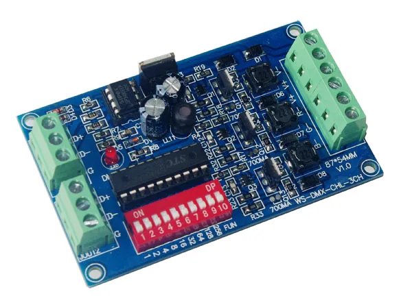 Оптовая продажа 1 шт. DMX-CHL-3CH-700MA постоянного тока 3CH DMX512 декодер RGB led контроллер