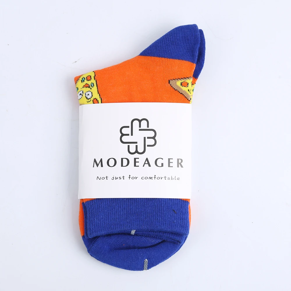 Женские носки Modeager мягкие хлопковые с героями мультфильмов картофелем фри