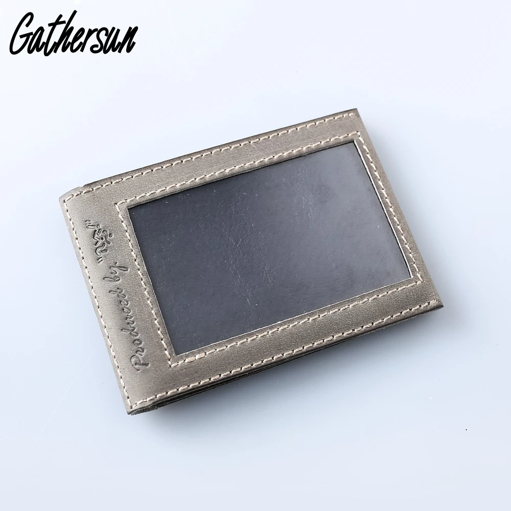 Складной чехол Для водительских прав из натуральной кожи с пластиковым окном для