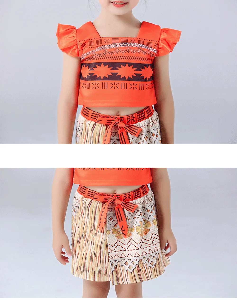 Платье для девочек платье принцессы Моаны на Хэллоуин Рождество косплей костюм