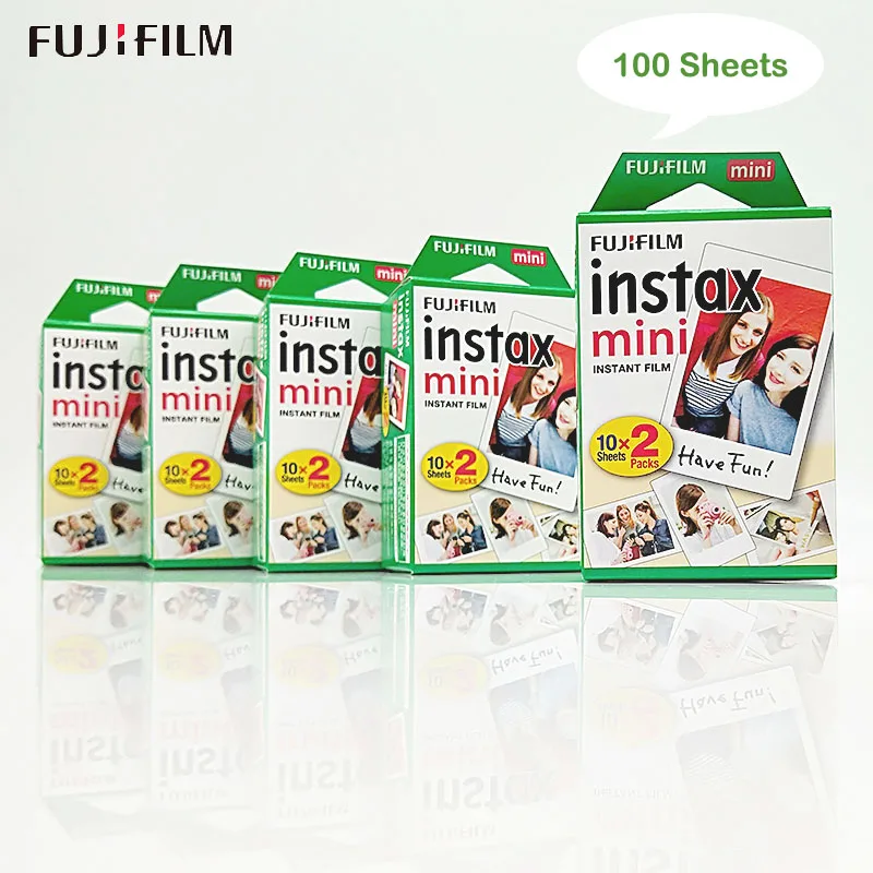 10-100 листов Fujifilm Instax Mini белая пленка мгновенная фотобумага для Instax Mini 9 8 7s 90 70 25 камера SP-2 SP1 Liplay принтер
