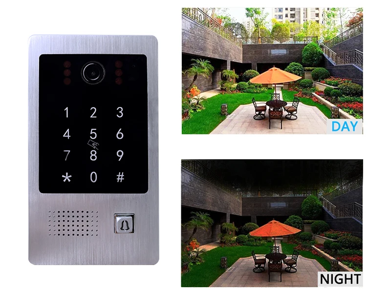 

Video Door Phone IP Door Bell 1.0 MP with POE High Resolution Outside Doorbell Call Panel IP65 Waterproof Support Password+Swipe