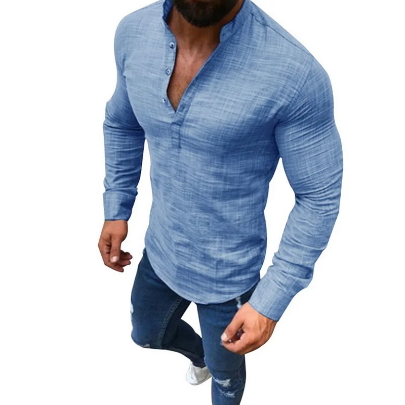 1-light blue CALOFE мужские футболки для бега, футболка для фитнеса, мужская спортивная футболка, дышащие футболки для бега, футболки с длинным рукавом, одежда - Цвет: 1-light blue