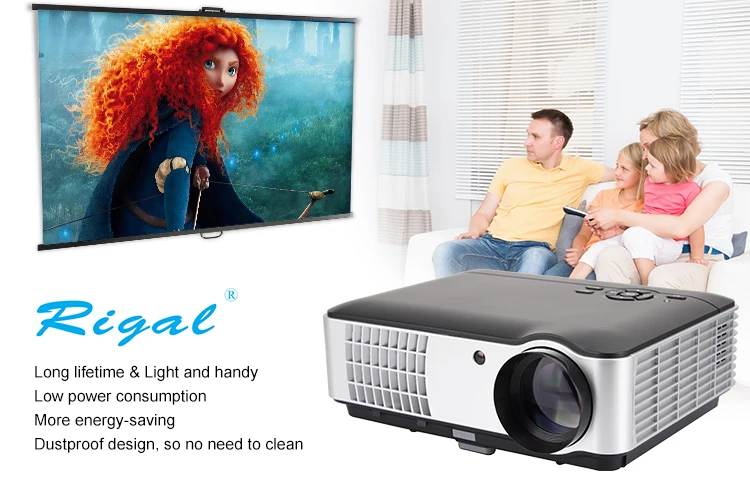 RD-806 HD светодиодный проектор, портативный 720P HD домашний кинотеатр проектор, опционально Android 6,0 Bluetooth wifi Miracast Airplay проектор