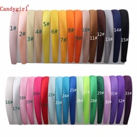33pcs 1 5cm 2cm satin headbands colored adult kids ribbon hairband women covered hair band multicolor girl headwear accessories