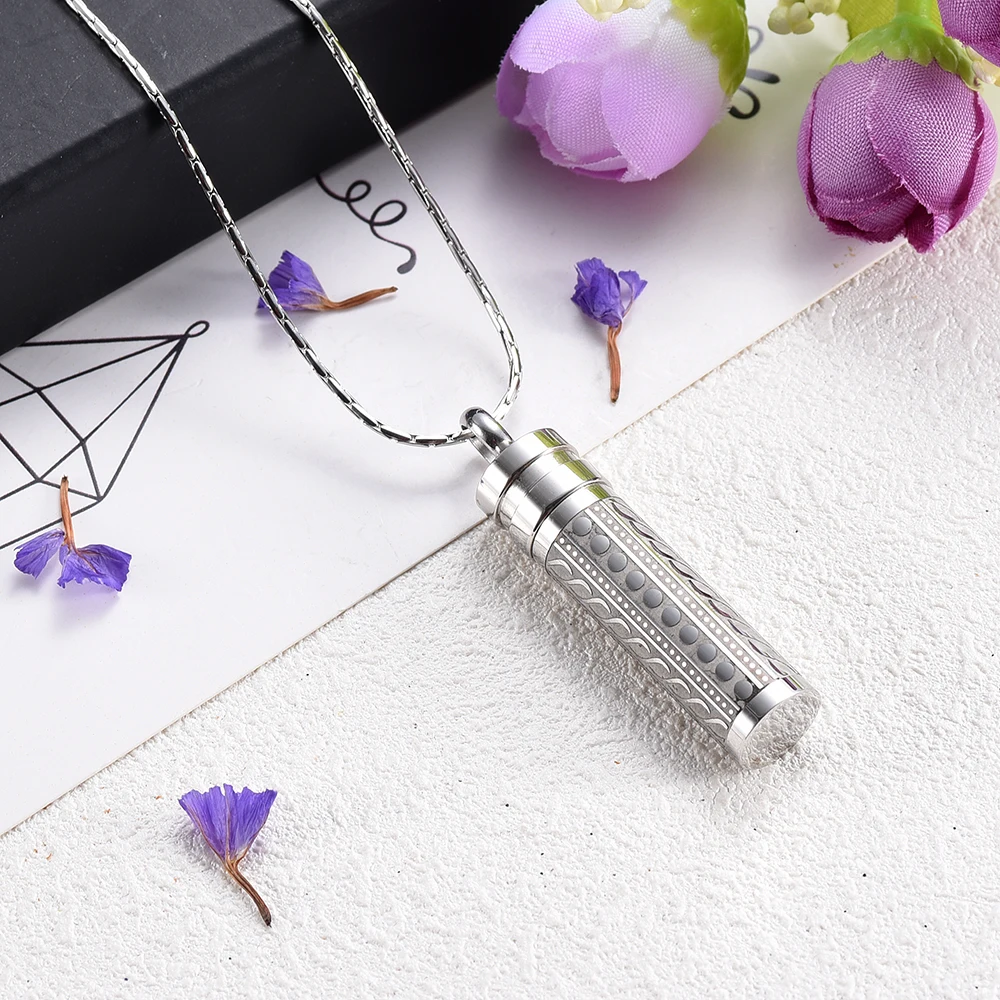 Высококачественные флаконы Цилиндры в виде урны с цепочкой змеей|jewelry pendant|snake
