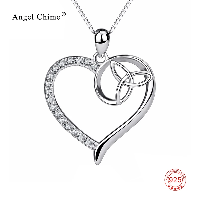 Ожерелье из серебра 925 пробы с кулоном в виде узелка | Украшения и аксессуары