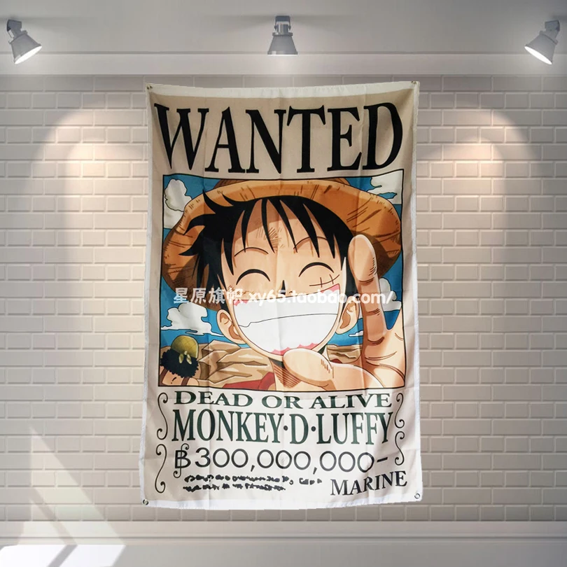 &quotONE PIECE WANTED&quot мультфильм плакат баннеры детская комната Настенный декор висит