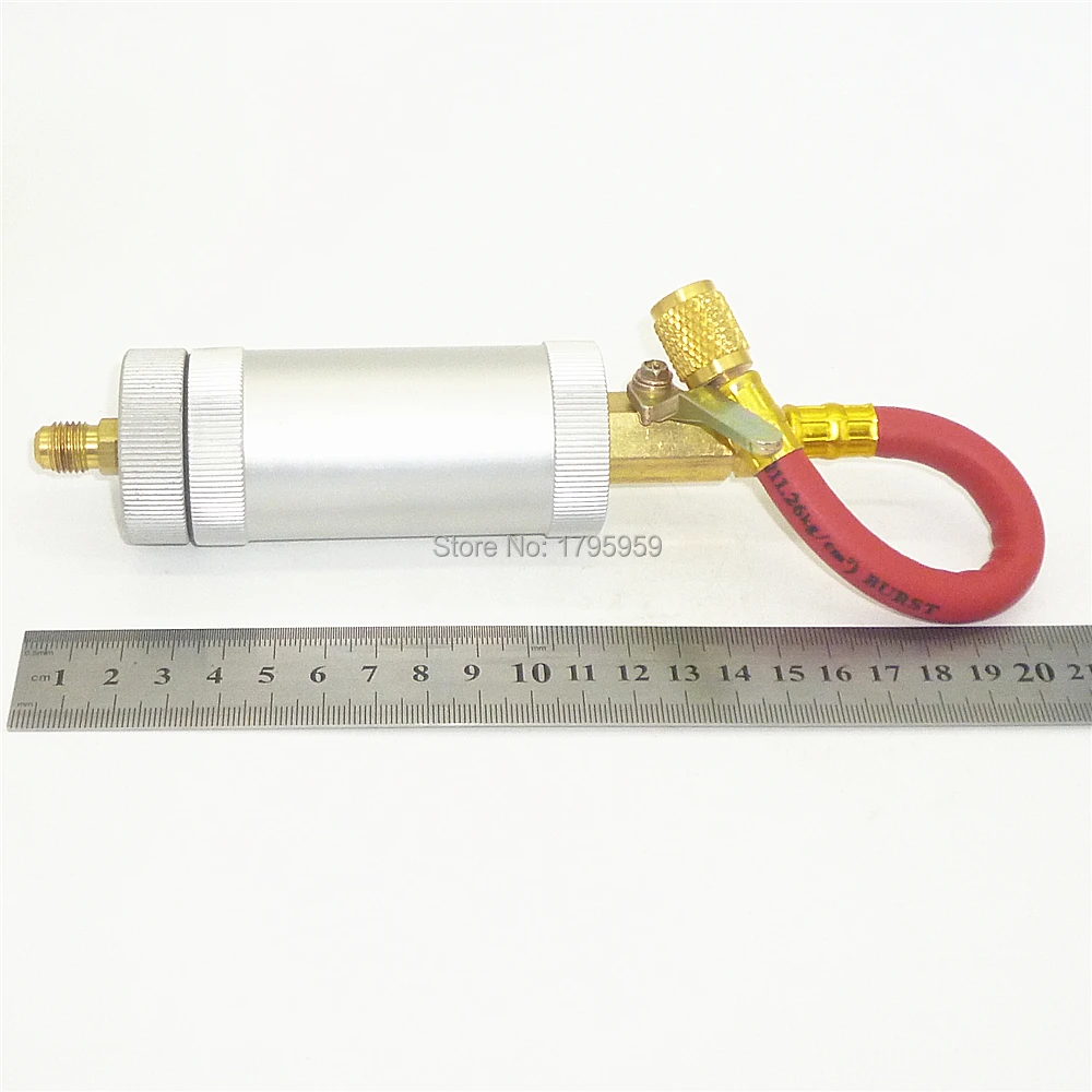 1/4SAE 134a 2 oz инжектор масла R134A R12 R22 автомобиль A/C масло и краситель в линии с 1/4