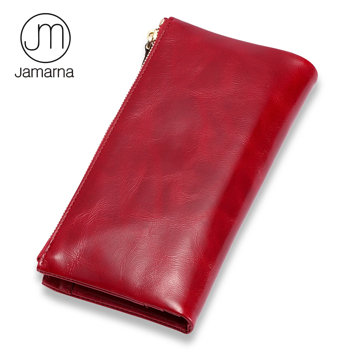 Женский кошелек jamarna из красной кожи женские кошельки с застежкой молнией масло