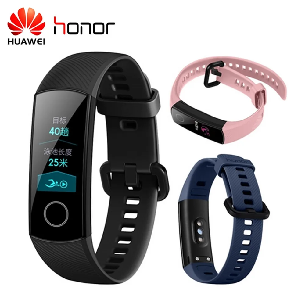 Оригинал HUAWEI Honor Band 4 смарт-браслет сердечного ритма 50 м IP68 Водонепроницаемый НПЦ