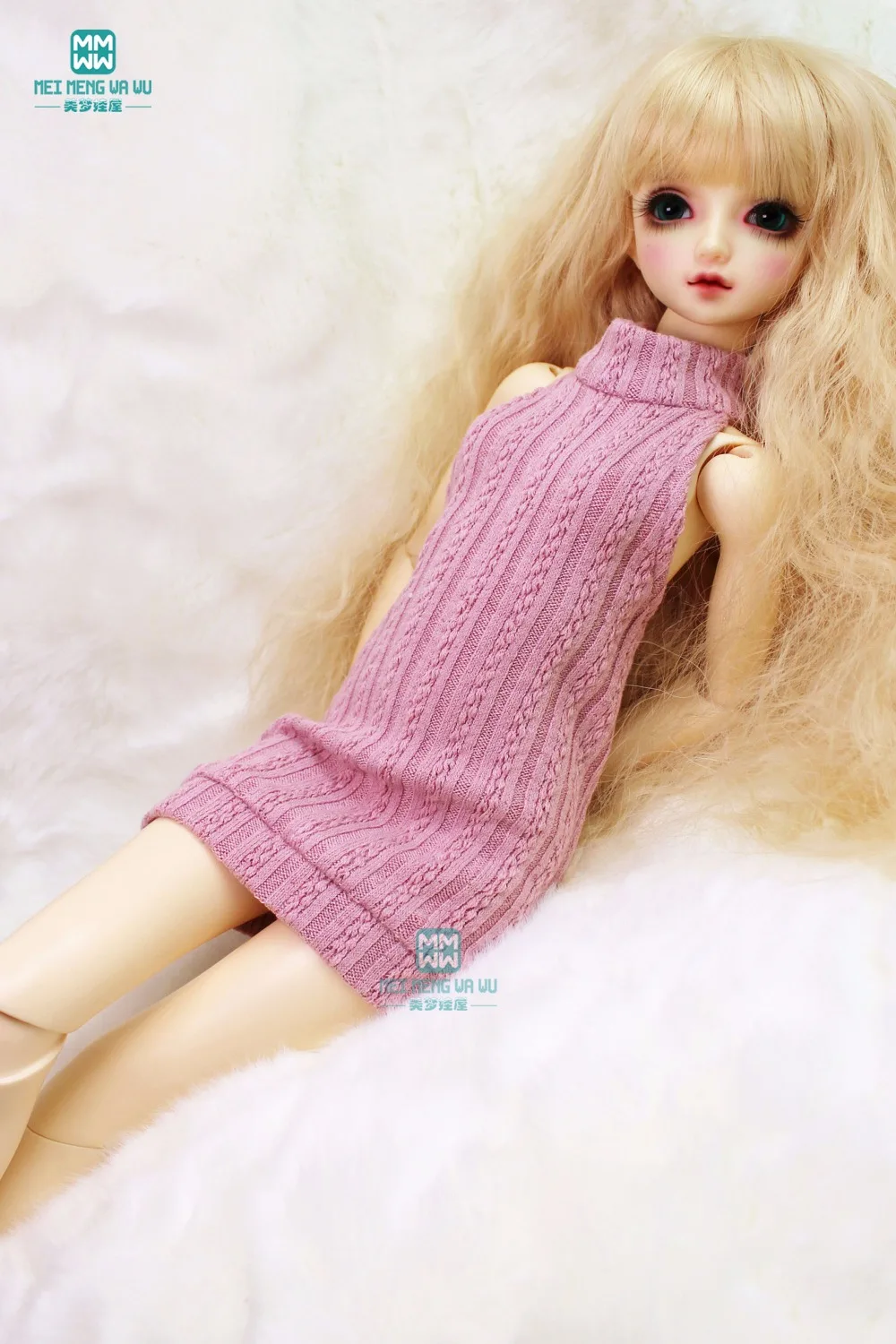 Одежда для кукол BJD аксессуары 1/3 белый шерстяной жилет кружевные трусики