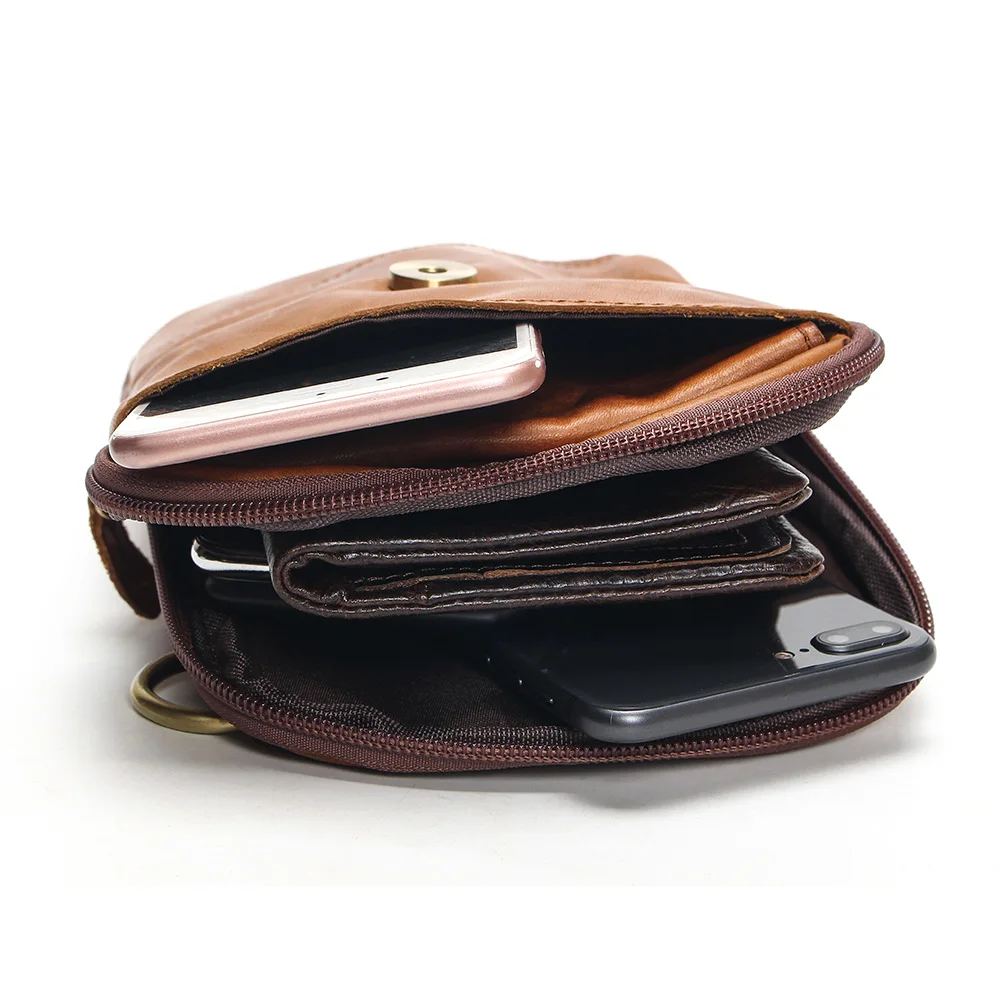 Сумка на плечо мужская из натуральной кожи винтажный мессенджер маленький