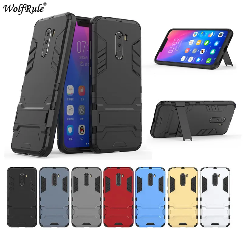 for cover xiaomi pocophone f1 case tpu pc holder bumper housings phone case for xiaomi pocophone f1 cover poco f1 6 18 free global shipping