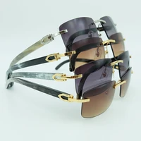 square sunglasses men mottled genuine buffalo horn mens luxury brand designer sunglass vintage festival carter buffs sun glasses
