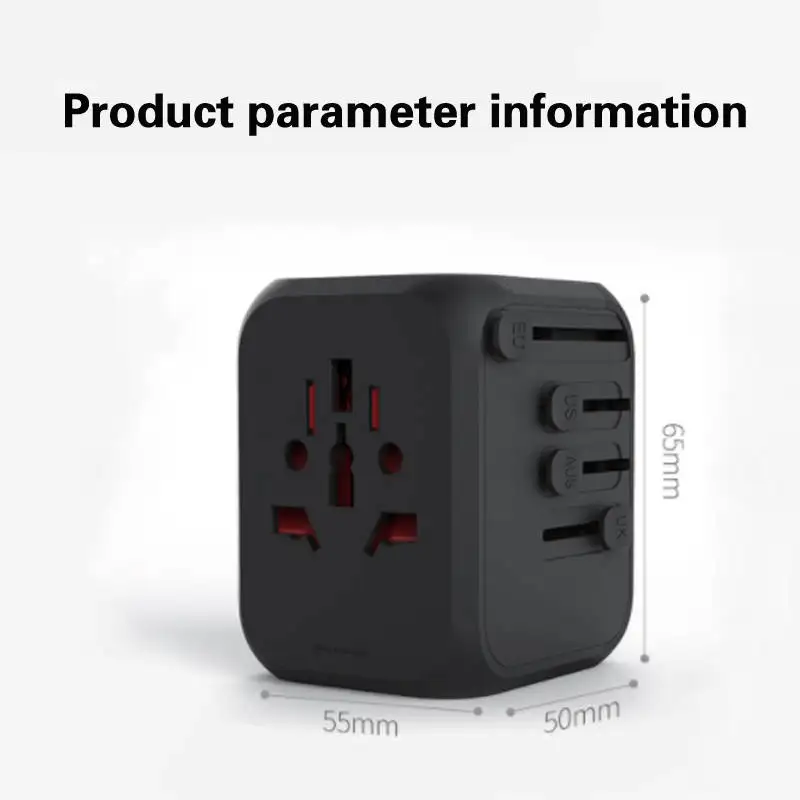 Универсальный дорожный адаптер питания Глобальный для розетки с USB зарядным