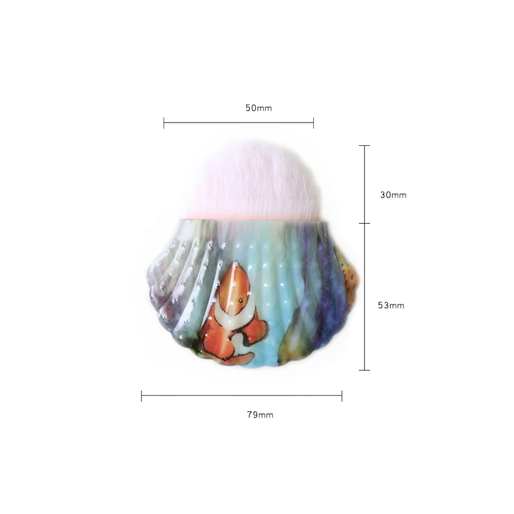 Shell Shape Makeup Brush Fashion Style Powder Blush Chic Bottom Concealer For Women (Underwater World) The Un | Красота и здоровье
