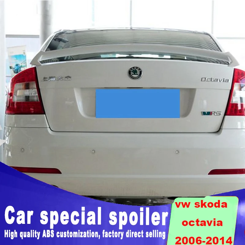 Фиксированная штамповочная установка для 2006 до Volkswagen VW SKODA Octavia задний багажник поет спойлер по Белый Черный праймер