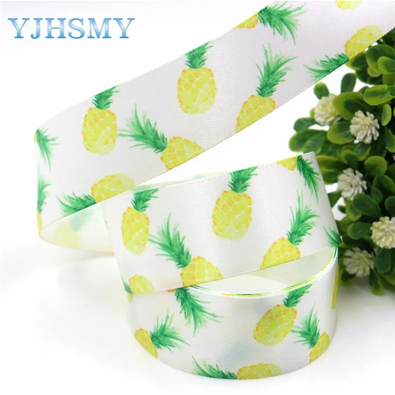 YJHAMY 179231, фрукты мультфильм атласные ленты, 25 мм, 10 ярдов лента для шитья, DIY головной убор аксессуары ручной работы материал - Цвет: 7