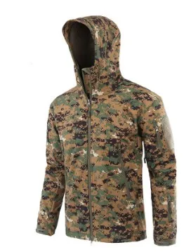 TAD Lurker Shark Soft Shell Военная тактическая куртка Для мужчин Водонепроницаемый теплая куртка-штормовка для девочек камуфляжная куртка с капюшоном армии США ткань - Цвет: woodland digital