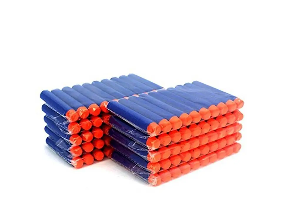 300 шт 7,2*1,3 см EVA пена мягкая повторная зарядка пуль Дартс для Nerf N-strike Elite комплект бластеров игрушечный пистолет запчасти игра