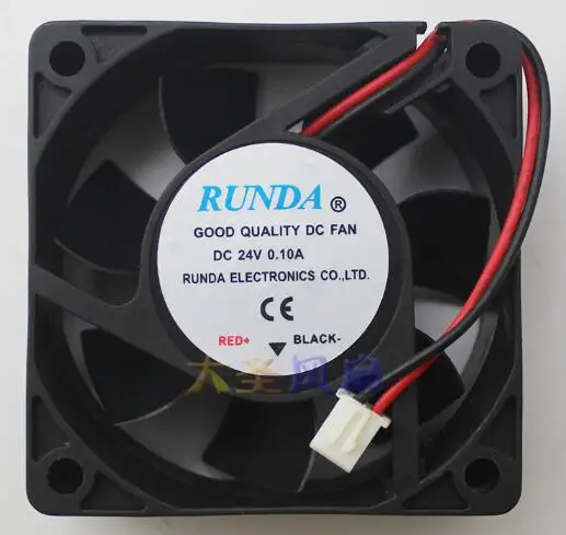 Оригинальный RUNDA 6025 24 В 0.10A 6 см 60*60*25 мм 2 проводной конвертер радиатор