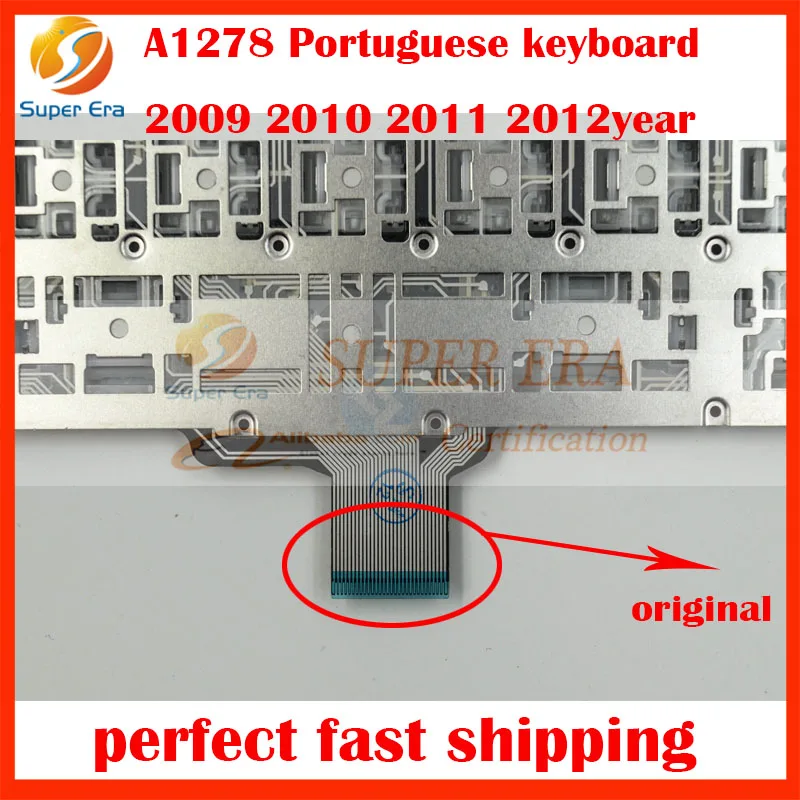 5pcs/lot A1278 PO PT layout keyboard for macbook pro 13.3'' Portuguese clavier without backlight 2009 2010 2011 2012 | Компьютеры