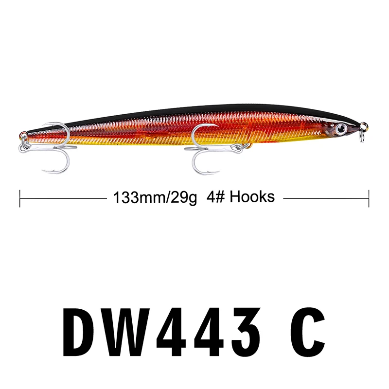 Color C 1 шт. Топ карандаш рыболовные приманки 13,3 см-5,2" /29g-1,02 oz 8 расцветок 4# крючки bkb бас приманки рыболовные снасти приманки - Цвет: Color C