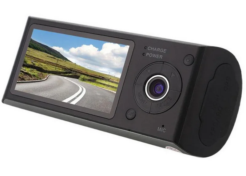Видеорегистратор с gps X3000 R300, двойная камера, Автомобильный видеорегистратор, 2,7 дюймов, TFT lcd, 3D, g-сенсор, двойной объектив, широкий угол обзора 140 градусов