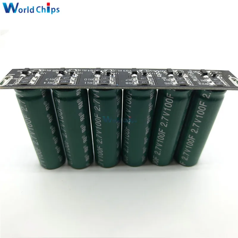 16V 16.6F Super Capacitor Automotive Rectifier 6pcs 2.7V 100F Double Row / Sigle Ultracapacitor With Protection Board Module | Электронные