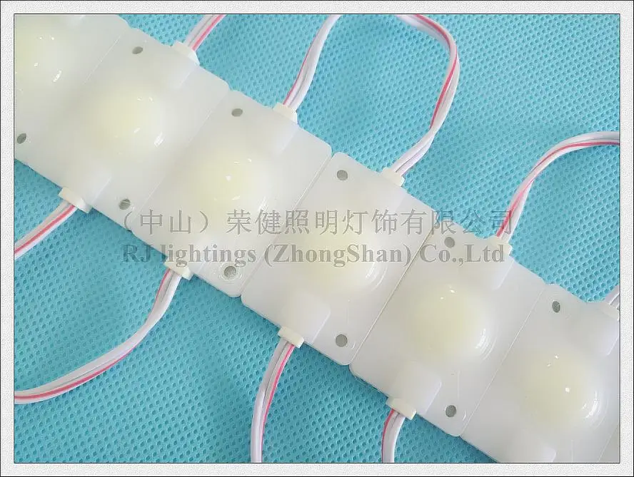 injection LED module light round style with wide angle lens aluminum PCB board DC12V 2.4W COB 9 chips IP65 45mm*30mm*08mm