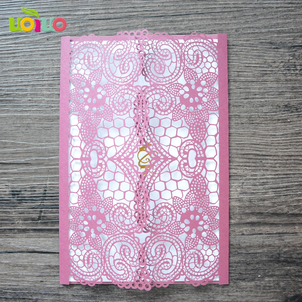 Милые белые кружевные свадебные украшения пригласительные открытки с конвертом