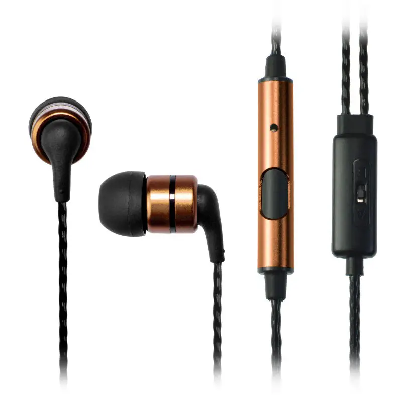 Gold color in box SoundMAGIC E80S HiFi наушники в ухо с микрофоном для всех сотовых телефонов супер бас идеальный звук сильный бас чистый голос - Цвет: Gold color in box