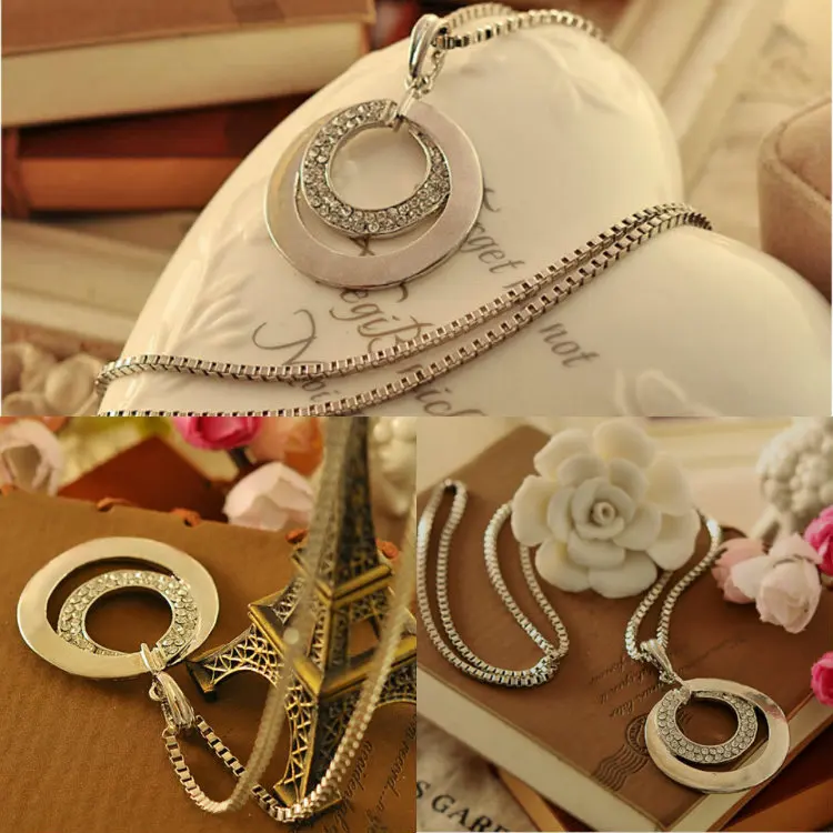 Новинка модное симпатичное женское серебряное покрытие хрустальные стразы