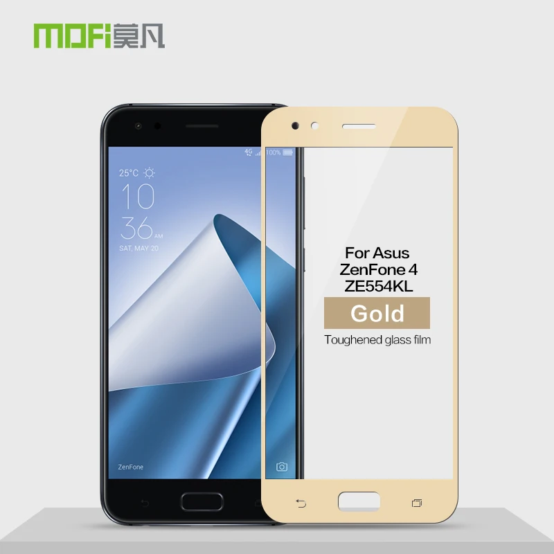 Для Asus Zenfone 4 ZE554KL, закаленное стекло,, Mofi, полное покрытие, Защита экрана для ZE554KL, закаленное стекло, защитная пленка