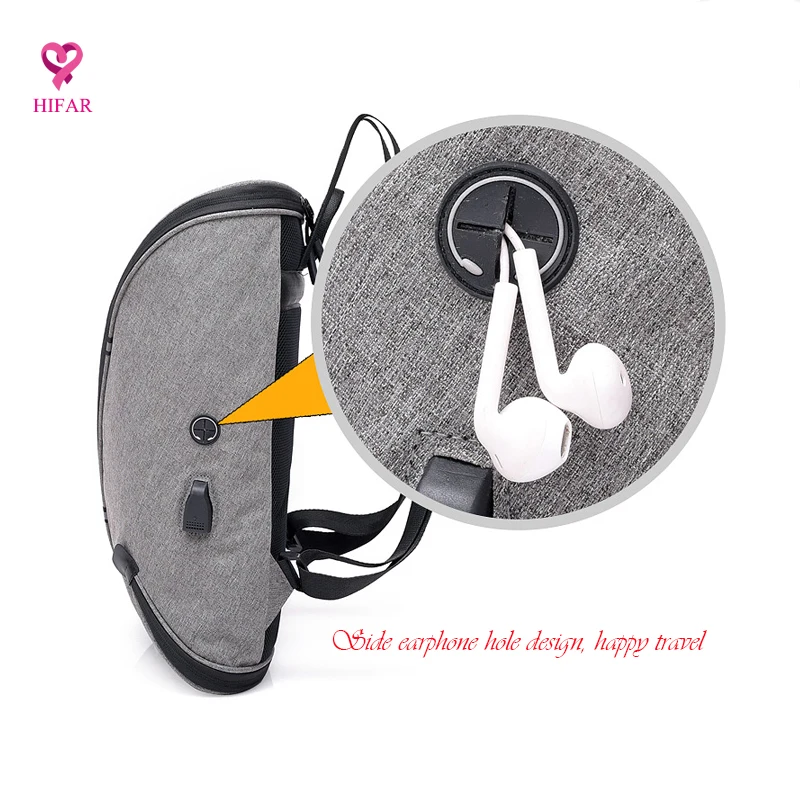 New men's bag USB charging backpack business solid color computer 360 degree one forming split storage anti-theft | Багаж и сумки