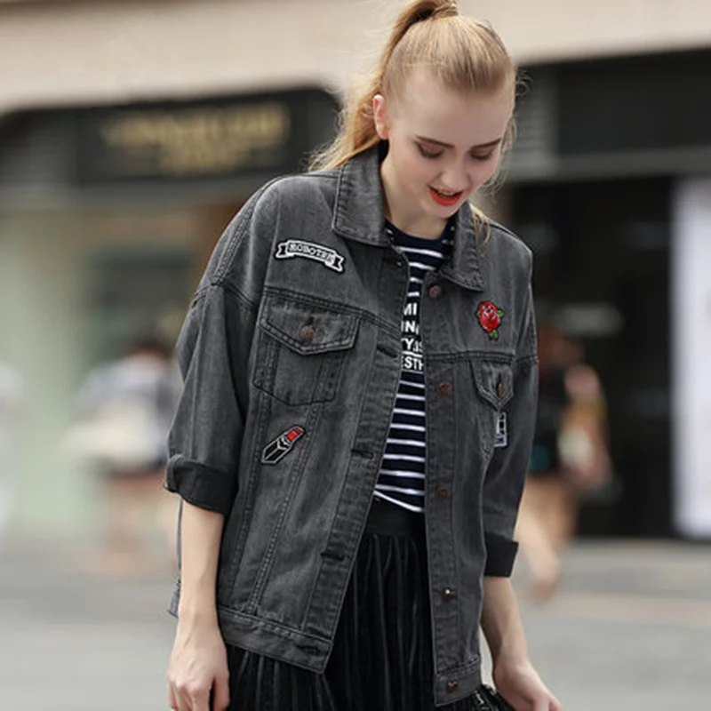 Джинсовая куртка для женщин сезон осень-зима Повседневная хлопковая Свободная