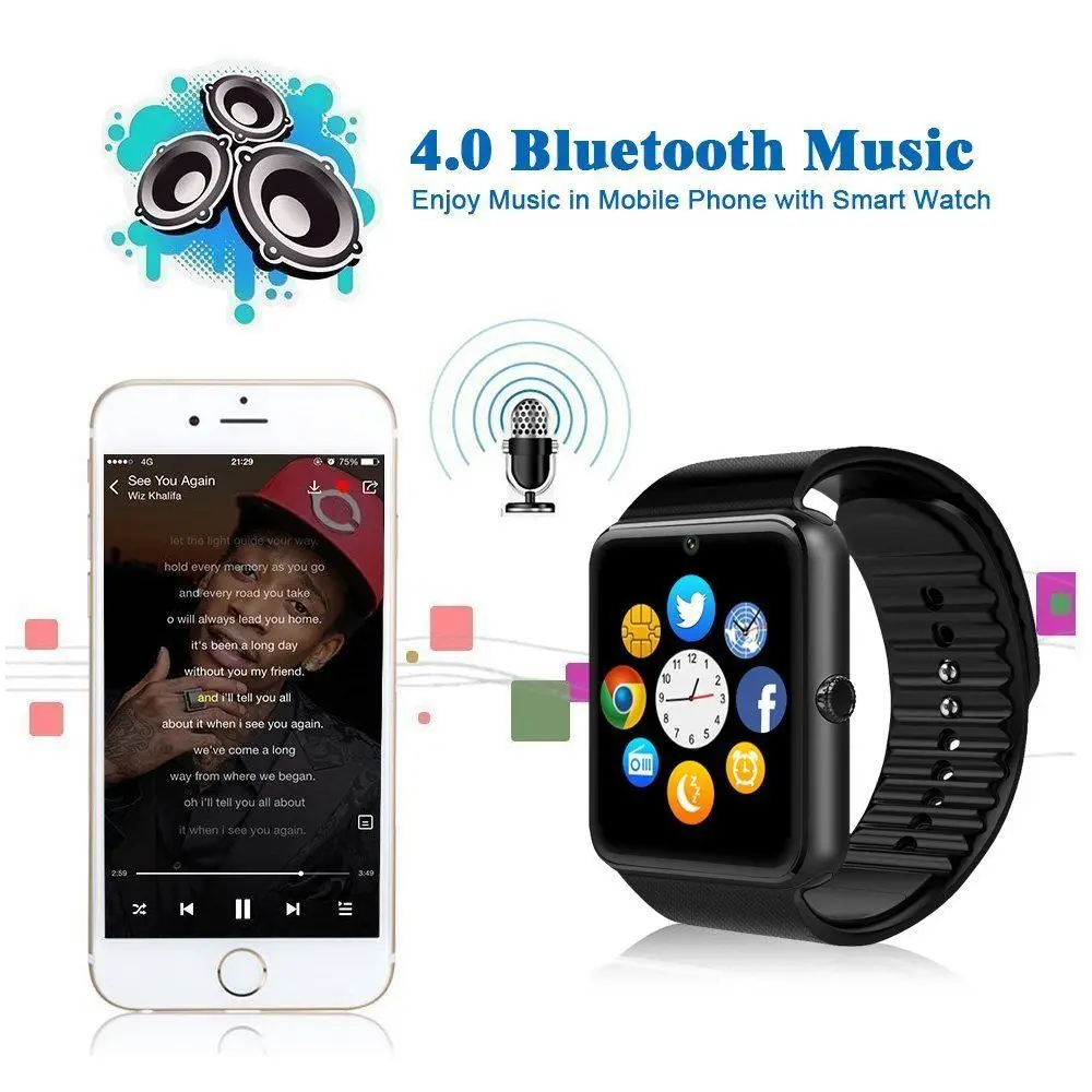 Timethinker GT08 Смарт часы для мужчин Bluetooth Вызов женские умные Relogio 2G GSM sim-карта с